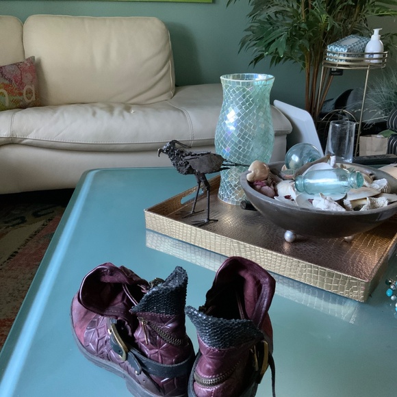 A.S.98 Italian Burgundy Leather Boots - Picture 2 of 2